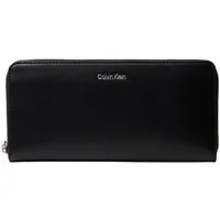 Calvin Klein Geldbörse WEBBING STRAP LONG ZIP AROUND, Damen Portemonnaie, Geldbeutel, Money Pocket mit CK-Logo