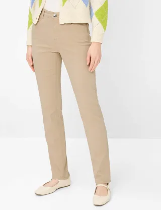 Brax Damen Five-Pocket-Hose Style CAROLA ALMOND, Beige, Gr. 46K