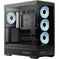 P500B Digi-BK-v1 , Tower-Gehäuse schwarz, Tempered Glass x 2