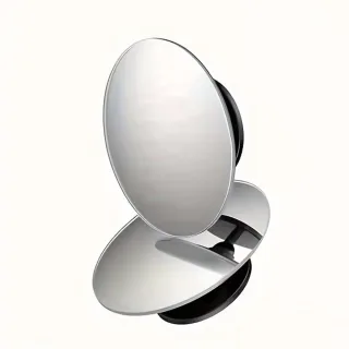 2PCS Car Blind Spot Mirror 360° Adjustable HD Glass Wide Angle Rearview Frameless Round Frame Convex Blind Spot Mirror S