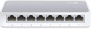TP-Link TL-SF1008D 8-Port Fast Ethernet-/Netzwerk-/Lan Switch (10/100Mbit/s automatische Geschwindigkeits- und Duplexanpassung Plug-und-Play Auto-MDI/MDIX lüfterlos) weiß