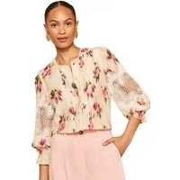 Love & Roses Langarmbluse Love & Roses Langärmelige Bluse mit Spitze (1-tlg)