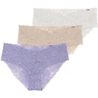 Dorina Slip Lana (3er Pack) florale Spitze, Multipack