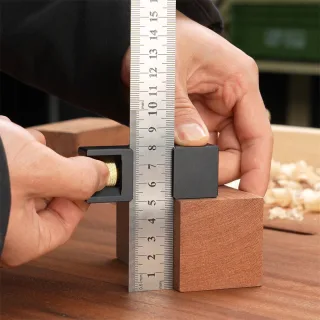 GANWEI Steel Ruler Positioning Block Adjustable CNC Aluminum Alloy Brass Dual Scale 330MM Metric and Inch for Precision