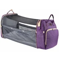 all Kids United Wickelrucksack 2in1 Wickelrucksack mit Babybett integriert, Wickelauflage & Reise Set (Set, Baby-Rucksack, Wickelauflage, integriertem Babybett, Kinderwagen-Haken)