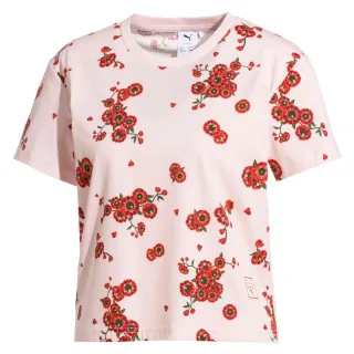 Puma x Sue Tsai Womens T-Shirt überall über Druckt-Shirt Pink 578221 99