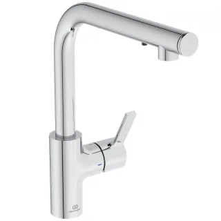 Ideal Standard Küchenarmatur Gusto iMX Ausladung 232mm L-Auslauf mit Seife Chrom, A7817AA A7817AA