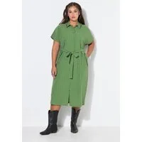 Studio Untold Hemdblusenkleid Midi-Hemdblusenkleid Seersucker Streifen