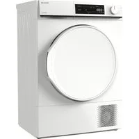 Sharp Wärmepumpentrockner KD-NHA7S6PWE-DE, 7kg / EEK E / 3 Tasten / Plastik-Tür / Weiß