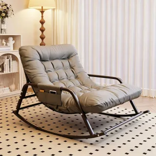 Xmund Modern Bedroom Rocking Chair Indoor Two-Seater Sofa Lounge Chair With Cushion Nordic Style Double Recliner Simple