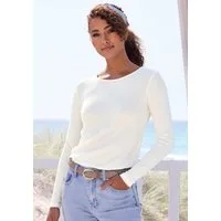 Vivance Langarmshirt mit sommerlicher Rippstruktur aus weichfließender Qualität mit Viskose