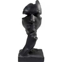 Kare Design Dekoobjekt Deko Objekt Quiet Face Schwarz 31cm