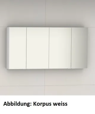 Artiqua Spiegelschrank, Eiche Weiß quer NB, 070-SDT-4-14-440 070-SDT-4-14-440