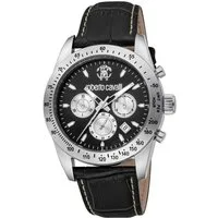 roberto cavalli Chronograph Uomo Chrono RC5G046L1015, Quarzuhr, Armbanduhr, Herrenuhr, Lederarmband, analog, Tag