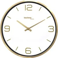 technoline Wanduhr WT 7280 (goldfarbene Wanduhr im modernen Stil)