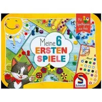 Schmidt Spiele Spiel Meine 6 ersten Spiele (Spielesammlung mit Holz-Spielfiguren)