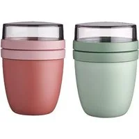 Mepal Lunchbox Lunchpot Ellipse Müslibecher to go 500 ml + 200 ml, Geeignet für Gefrierschrank, Mikrowelle & Spülmaschine