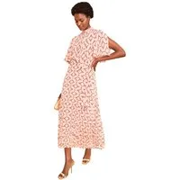 Love & Roses Midikleid Love & Roses Midikleid mit Bindeausschnitt (2-tlg)