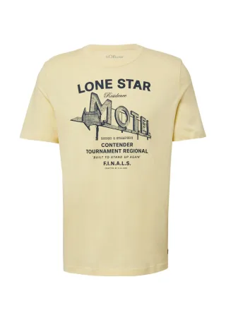 s.Oliver Red Label - T-Shirt mit Artwork gelb - Gr. - S