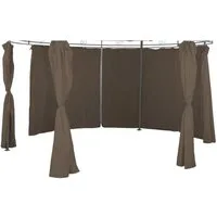Linder Exclusiv GmbH Pavillonseitenteil 6er-Set Seitenteile für Pavillon Ø 3,5m rund Farbe wählbar Polyester, 178x180 cm, mit Befestigungsschlaufen
