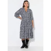 Studio Untold Midikleid Midikleid A-Linie grafischer Print Volants