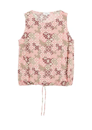 s.Oliver - Bluse rot/mehrfarbig - Gr. - 48