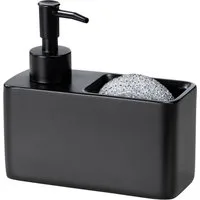 WENKO Spülmittelspender WENKO Spülmittelspender PIEDO BHT 14.50x14.30x6 cm schwarz