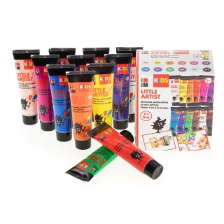Marabu KiDS "Little Artist" Künstlermal- und Bastelfarbe, 12x 36 ml