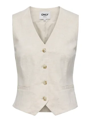 ONLY - ONLSIESTA S/L LINEN BL VEST TLR Moonbeam - Gr. - 36