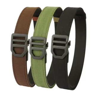 120cm Men's Tactical Nylon Belt Shooting Training Holster Simple Automatic Buckle Pant Waistband for Outdoor Leisure Spo