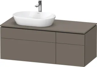 Duravit L-Cube Konsolenwaschtischunterbau wandhängend Flanell Grau Seidenmatt 1220x550x482 mm - LC48 LC4876090900000