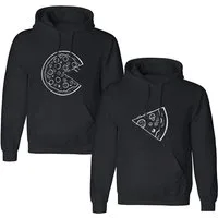 Couples Shop Kapuzenpullover Pizza Partner Look Hoodie Pullover (1-tlg) mit trendigem Fun Print