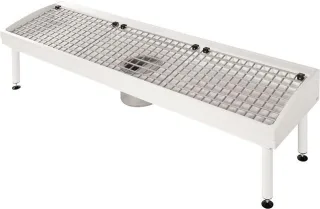 KWC Aquarotter Stiefelreinigungsanlage, SIRIUS, MIRANIT, 2100x500x510 mm, 3 Plätze, 2000102730 2000102730