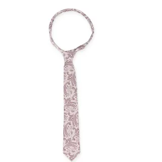 Halsüberkopf Accessoires - Krawatte Paisley bordeau - Gr. - OS