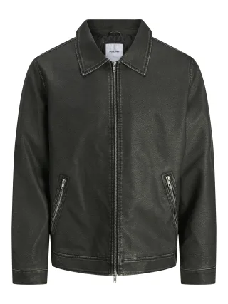 JACK&JONES - JJECASABLANCA PU JACKET NOOS Schwarz - Gr. - S