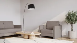 BRUNO Schlafsessel 70cm in Taupe Grau-Beige | praktische Größe | stabiles Massivholz & Boxspringkomfort