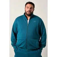 Men Plus Fleecejacke Sweatjacke Basic Stehkragen