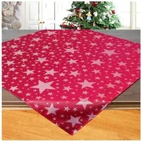 Delindo Lifestyle Mitteldecke Christsterne (1-tlg), Jacquard mit Lurexsternen