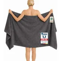 Komfortec Saunatuch 100x200 cm Badetuch aus 100% Baumwolle, Frottee (1-St), extra Große, Schnelltrocknend