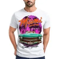 Neverless Print-Shirt Herren T-Shirt Miami Ocean Drive South Beach Oldtimer Retro Fashion mit Print