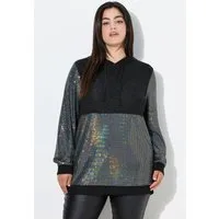 Angel of Style Sweatshirt Hoodie Kapuzensweater Metallic-Effekt Pailletten