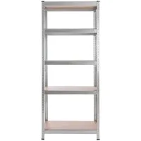 Arebos Schwerlastregal 180 x 75 x 30 cm 350 kg Traglast, Steckregal, Lagerregal, Stück, Flexibel einsetzbar: für Werkstatt, Garage, Keller oder Lager