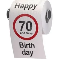 Goods+Gadgets Papierdekoration Lustiges Fun Klopapier – Toilettenpapier Geschenk 70. Geburtstag, Toilettenpapier Geschenkartikel