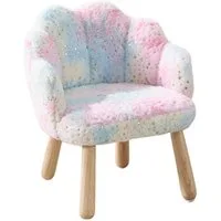 WAHSON OFFICE CHAIRS Kindersessel Kunstfell Kinderstuhl Blütenblatt Kindersofa Gepolstert, Kindercouch