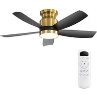 Sofucor Deckenventilator mit 5 Flügeln und Beleuchtung, moderner Deckenventilator 106,5 cm, Umkehrbarer Gleichstrommotor
