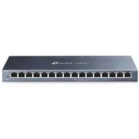tp-link TL-SG116 16-Port Gigabit Desktop Switch Netzwerk-Switch (Unmanaged Metallgehäuse Plug&Play lüfterlos Schwarz)