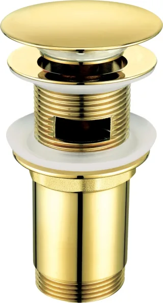 Neuesbad Serie 600 Klick-Klack Ablaufgarnitur, gold glänzend, für Waschtische mit Überlauf NB1NHC_Z10U1