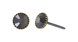 konplott - Ohrstecker - Black Jack schwarz/gold