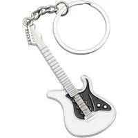 keepdrum E-Gitarre keepdrum Schlüsselanhänger E-Gitarre in Weiss, Aus Metall gefertigt, Mit feinen Details