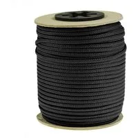 maDDma Kordel 50 Meter Polyesterschnur / Flechtschnur 2mm - 8-fach geflochten!, schwarz